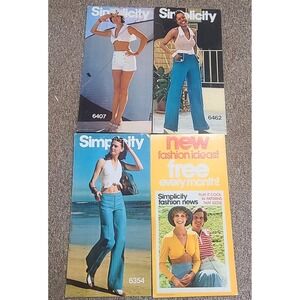 Vintage 1974 Simplicity Store Display Sewing Pattern Standee Lot Of 4 Unpunched